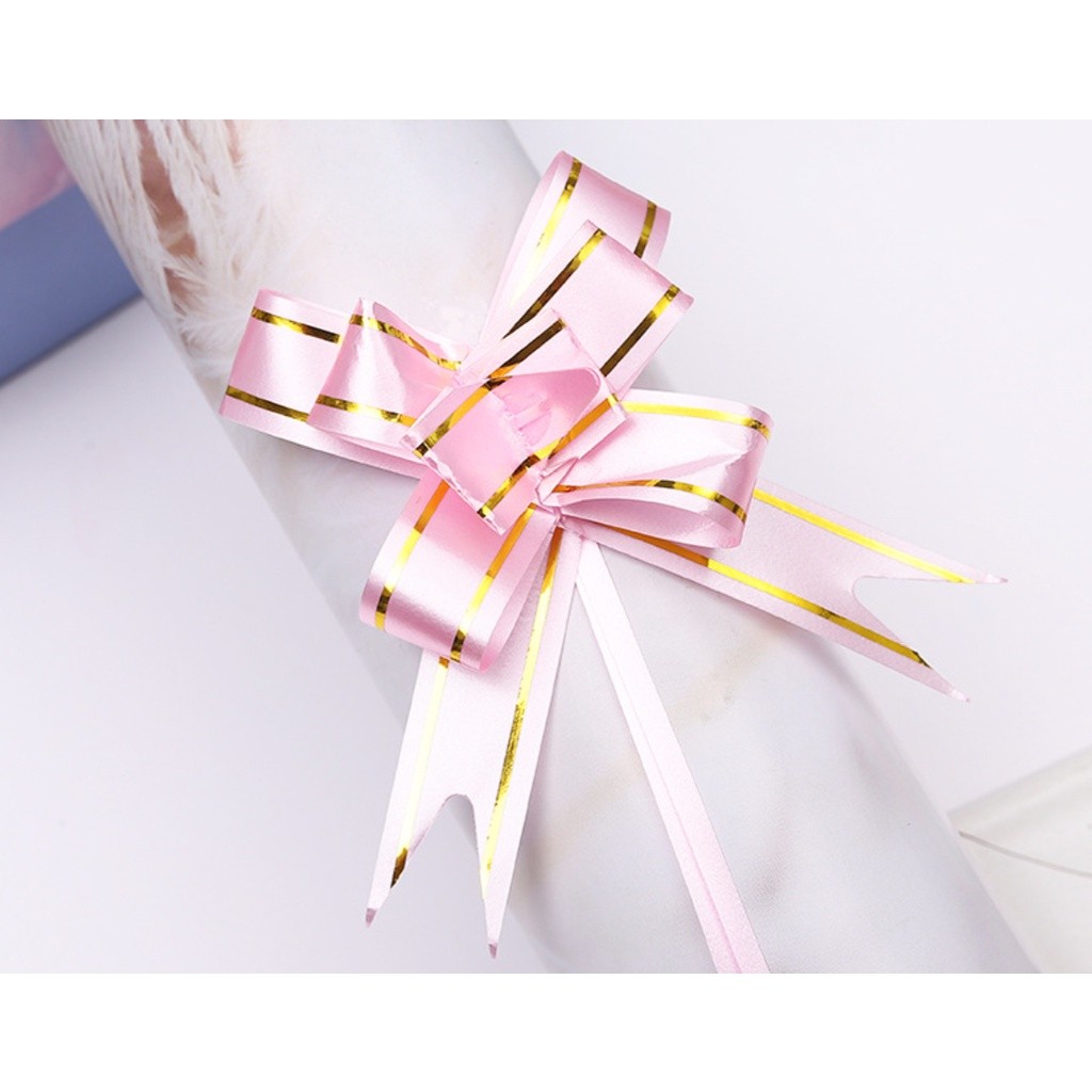 10pcs 1.5cm Pull Bows Flower Ribbon For Wrapping Gift Decorate Wedding Car Party Christmas Birthday 小号手拉花(468L) - Image 16