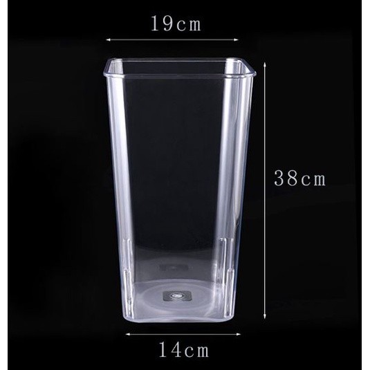Transparent Square Circular PE Flower Basket potted Planter (2759L) - Image 10