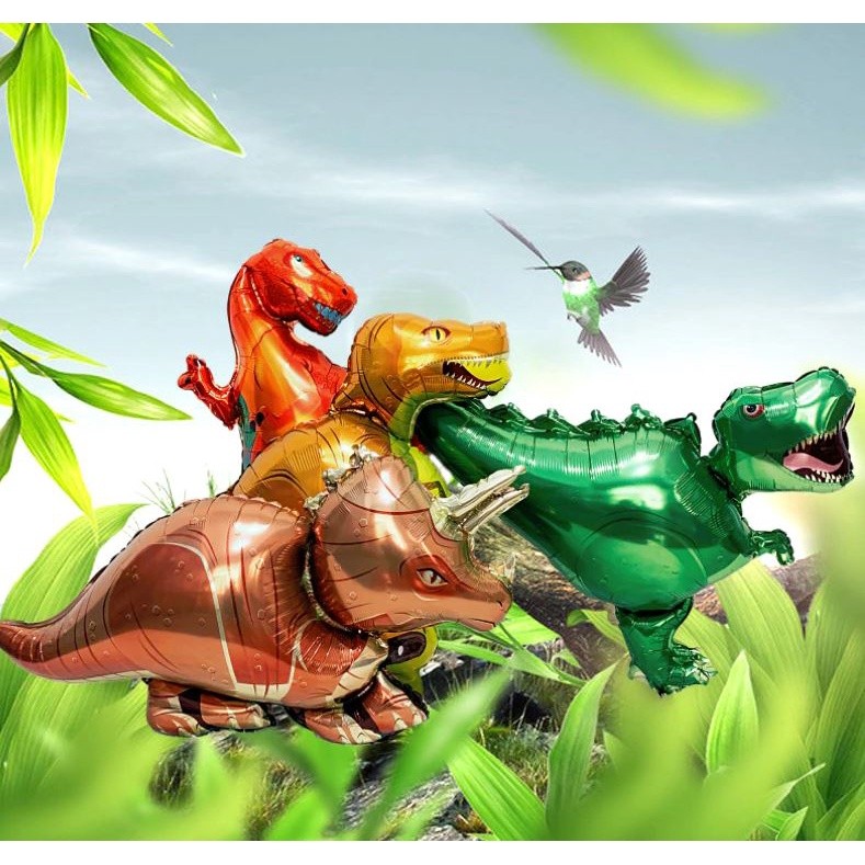 Giant Green Dinosaur Foil Balloon Happy Birthday Paper Banner For Jurassic Dino World Decorations Jungle(1202L) - Image 2