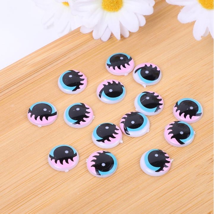 10Pcs 12mm Plastic Cartoon Eyes DIY Cute Safety Eyeball For Animal Bear Dolls Puppet Crafts Supplies(1506L)