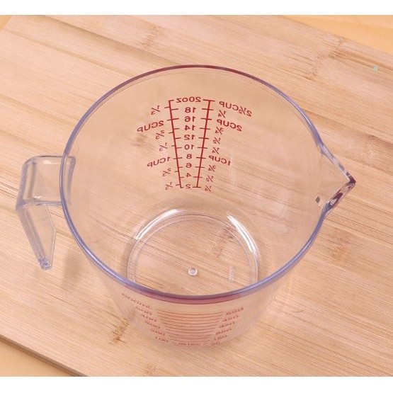 600ml Measuring Cup Transparent Heat Resisting Plastic Milk Water Scale Measuring Jar Microwave Tool for Baking (2474L) - Image 3