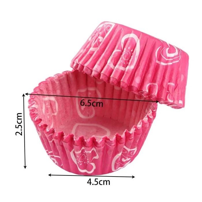 100pcs Cake Cups Printed Cake Paper Baking Greaseproof Paper Cake Cup DIY Cake Mold Household Kitchen Bakeware(2547L) - Image 5