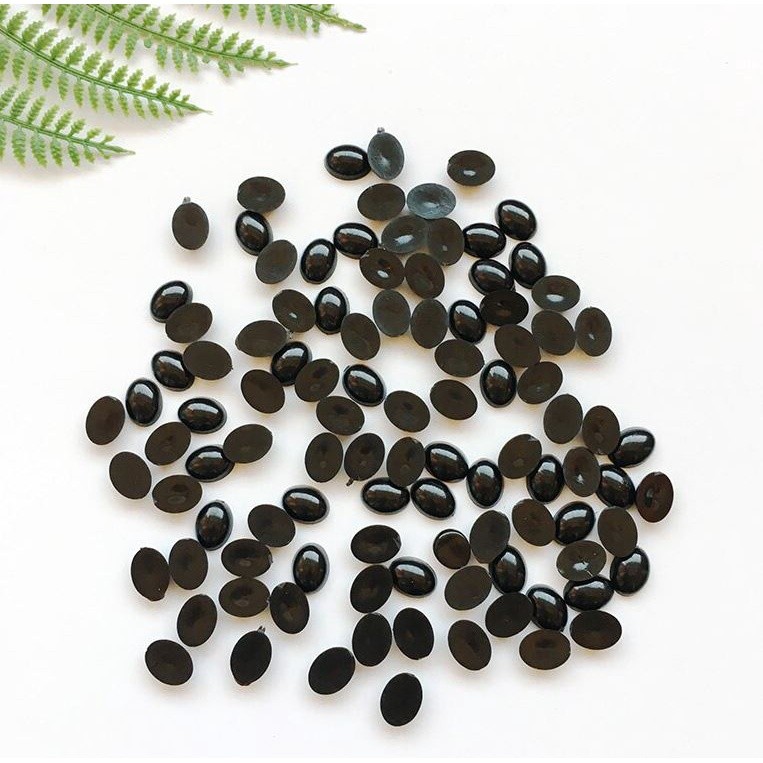 10/12/14/20mm Oval Flat Black Safety Nose Plastic Eyes For Teddy Bear Stuffed Toys Animal Scrapbooking Puppet(1510L)