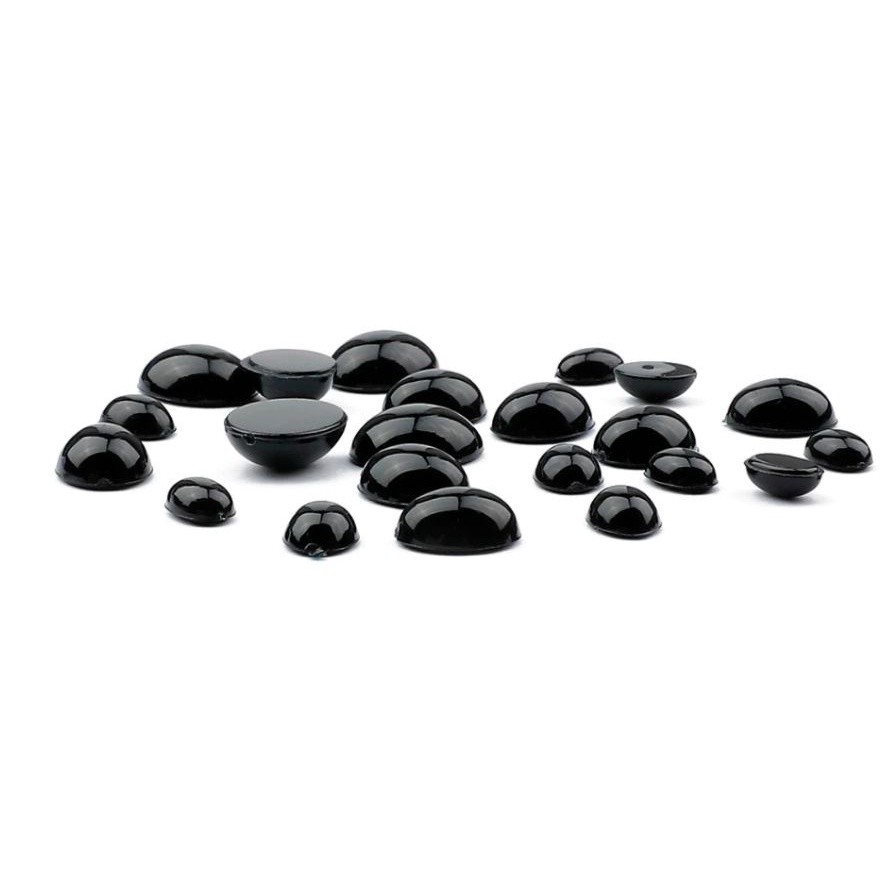 10/12/14/20mm Oval Flat Black Safety Nose Plastic Eyes For Teddy Bear Stuffed Toys Animal Scrapbooking Puppet(1510L) - Image 3