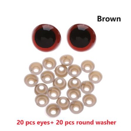 20pcs 8mm Plastic Safety Eyes for DIY Crafts Bear Animal Dolls Puppet Accessories Stuffed Toys Parts(1504L) - Image 5