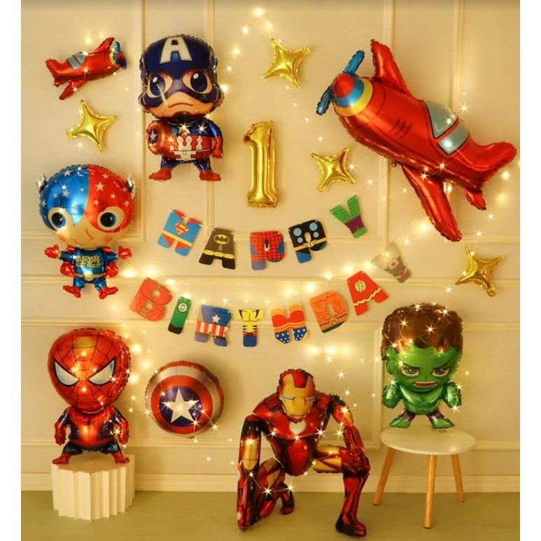 80cm x 48cm Aluminum Film Balloon Toys Stereo Spider Man Happy birthday party balloon decoration(261L) - Image 2