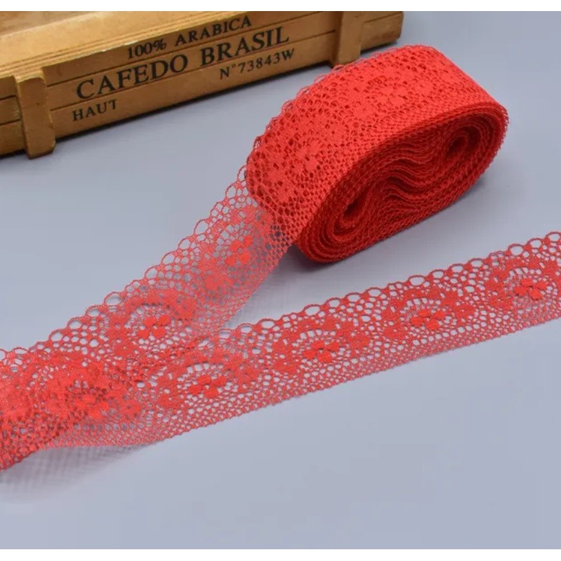 1yard 3.7cm high quality White lace ribbon/width 37mm, diy clothing, dress, jewelry and other accessories 镂空蕾丝花边 (475L) - Image 19