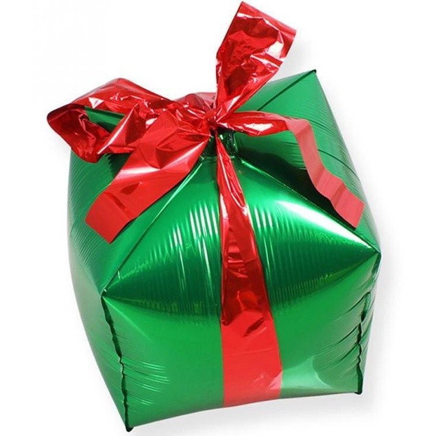 1pcs Gift Box cube foil balloons Christmas party decorations party balloons wedding balloons(309L) - Image 4