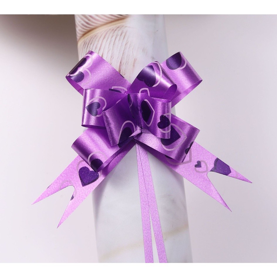 10PCS 1.8cm (Heart) Pull Bows Flower Ribbon For Wrapping Gift Decorate Wedding Car Party Christmas Birthday(1322L) - Image 17