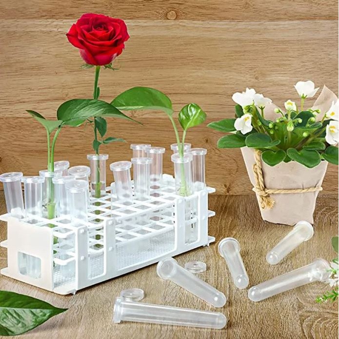 7.3cm Plastic Flower Nutrition Tube With Cap Fresh Flower Water Storage Tube Plant Fresh-keeping Culture (2510L) - Image 2