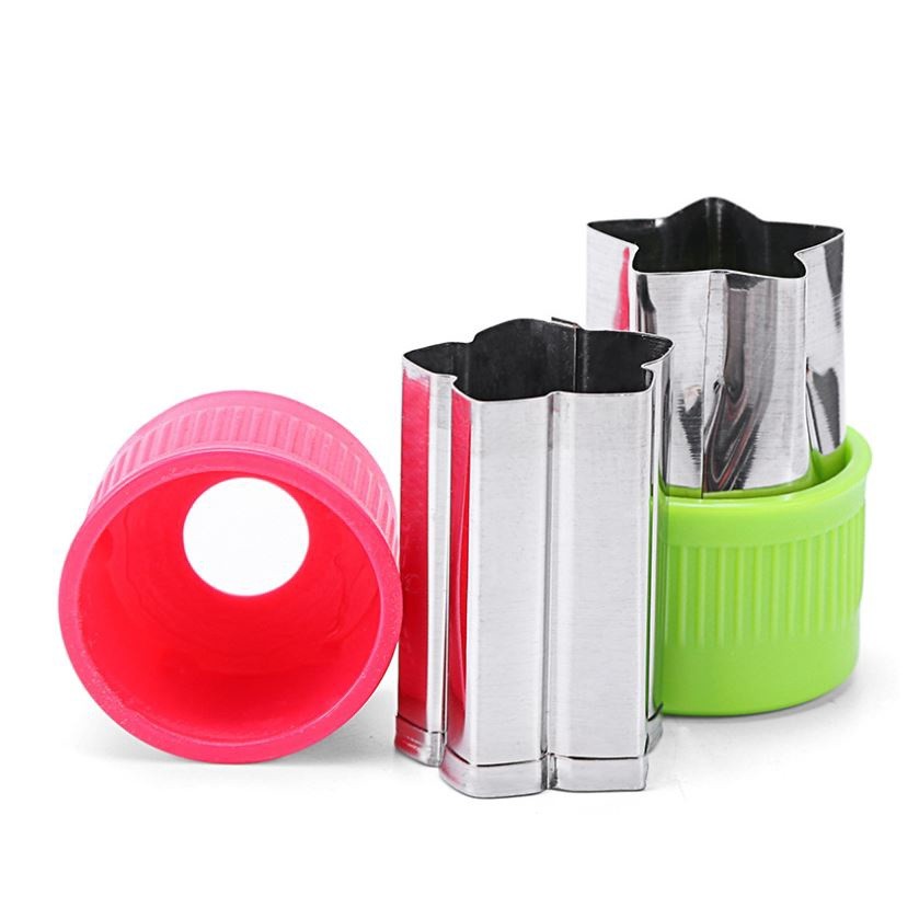 3Pcs Vegetable Cutter Flower Shapes Mini Pie Cookie Cutters Fruit Pastry Stamps Biscuit Mold for Kids Food (2452L) - Image 3