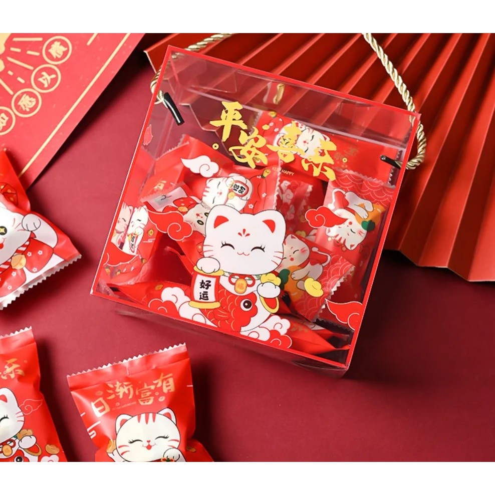 100/200pcs Chinese New Year Candy Bag Machine Sealed Bag For Nougat Cookies Chocolate Food Packaging 糖果袋 (2715L) - Image 6