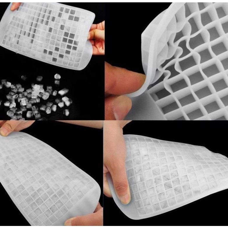160 Grid Mini Square Ice Maker Mold Ice Cube Silicone Mold Silicone Ice Cube Maker Foldable Ice Cube Tray Kitchen(2748L) - Image 9