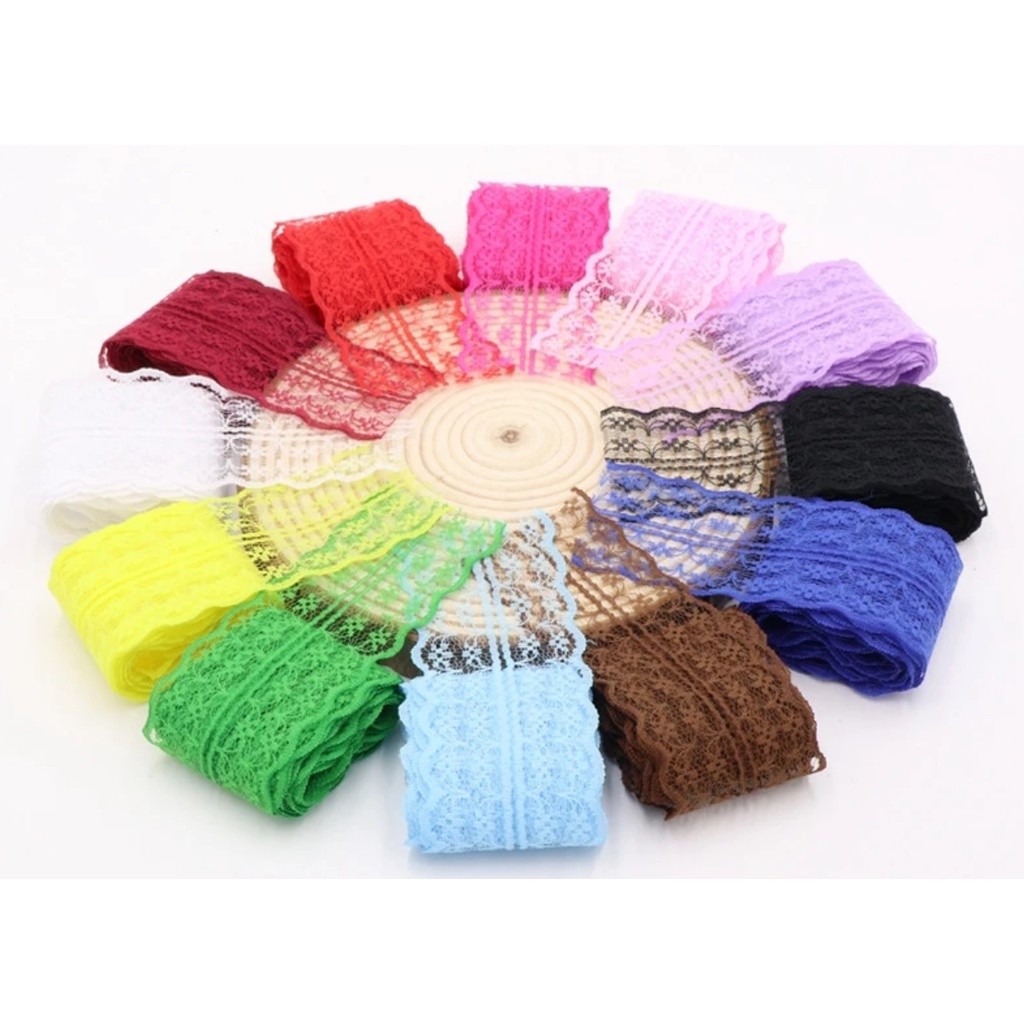 1y 4.5cm Lace Ribbon Lace Trim Fabric Rustic Wedding Decoration Handcrafted Embroidered Sewing Clothes Dress(1887L) - Image 7