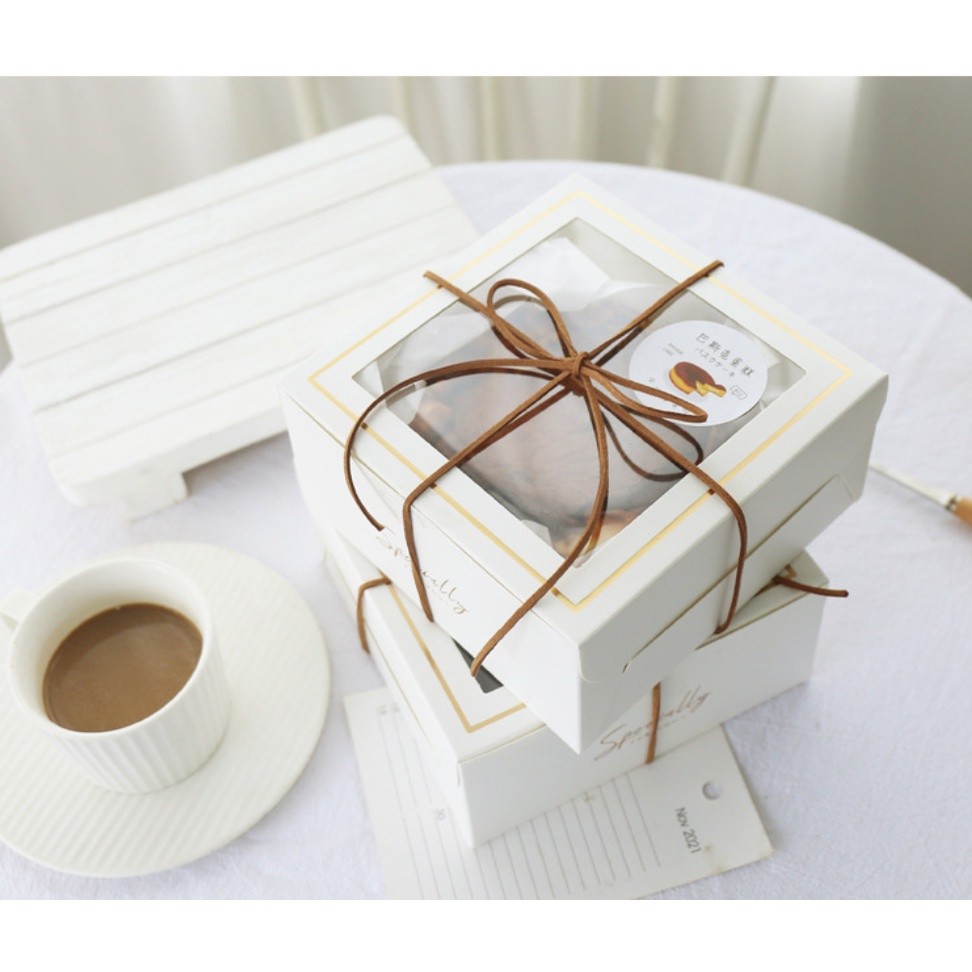 1pc 4inch Cake Boxes with Window, Brownie Boxes, Cardboard Food Boxes for Cupcakes Pastries Donuts by Gbateri蛋糕盒子(2401L) - Image 7