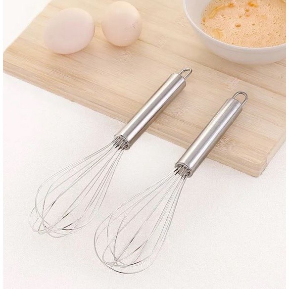 8/10/12inches Stainless Steel Balloon Wire Whisk Manual Egg Beater Mixer Kitchen Baking Utensil Milk Cream Butter(2464L) - Image 5