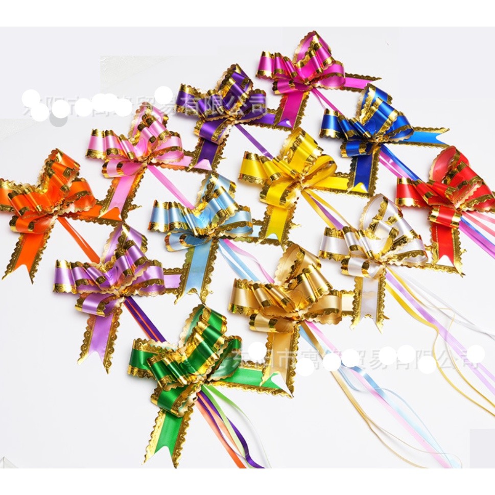 5pcs Pull Bow Ribbons Wedding Birthday Party Decor Birthday Gift Packing Romantic Home Car Decor DIY Pull Flower(704L) - Image 8
