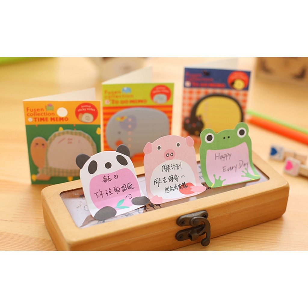 20/30pcs Cartoon Animals Cute Sticky Notes Note Paper Creative Bookmark Self-Adhesive Note Paper School 可爱便签本子(2378L) - Image 3
