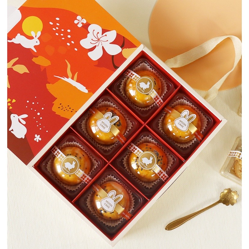 Handmade Food Labels Self-adhesive Kraft Retro Paper Mooncake Food Sealing Bottle Label Jam 不干胶封口贴自粘贴(165L) - Image 3