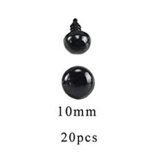 6/8/10/12mm DIY Black Plastic Safety Eyes Toy For Teddy Bear Doll Accessories Animal Making Craft (1458L) - Image 9