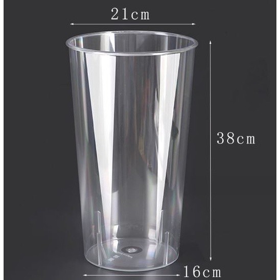 Transparent Square Circular PE Flower Basket potted Planter (2759L) - Image 13