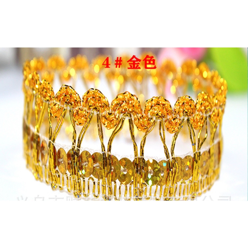 1yard 2.5cm Gold Crochet Bobbin Lace For Dress Vintage Decoration Dance Stage Ribbon Braid Embroidery Trims 金银丝花边(2672L) - Image 5