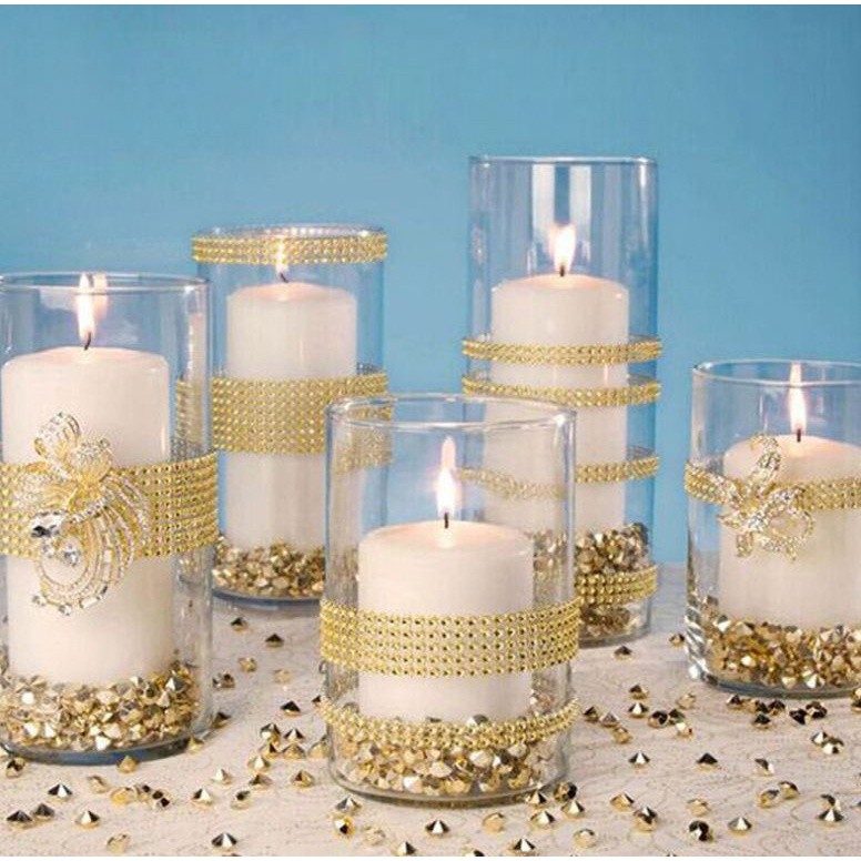 1yard 13 level Heart mesh Wrap Gold Silver Mesh Roll Tape Tulle Crystal Ribbon wedding cake decoration(620L) - Image 9