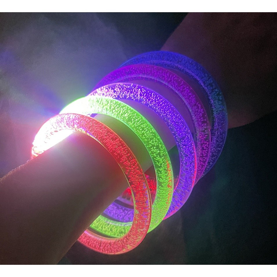 1pcs LED Luminous Bracelet Colorful Neon Flashing Bangle Glow In Dark Party Supplies Wedding Birthday(1897L) - Image 8