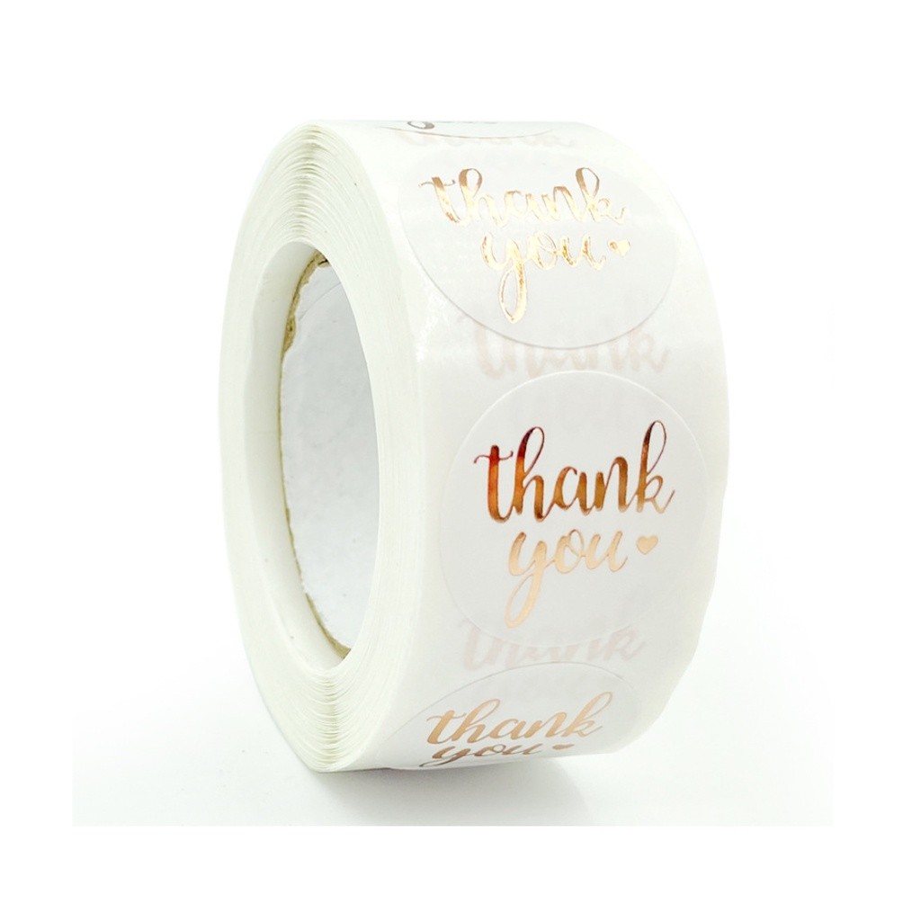 50~500pcs 1inch Rose Gold Thank You Stickers For Envelope Sealing Labels Stationery Supplies Handmade 玫瑰金箔感谢贴纸 (2439L) - Image 10