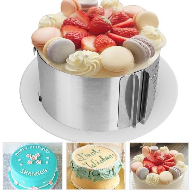 Stainless Steel 16~30cm Telescopic Mousse Ring, Rustproof With Scale Heightened Baking Cake Ring (2472L)