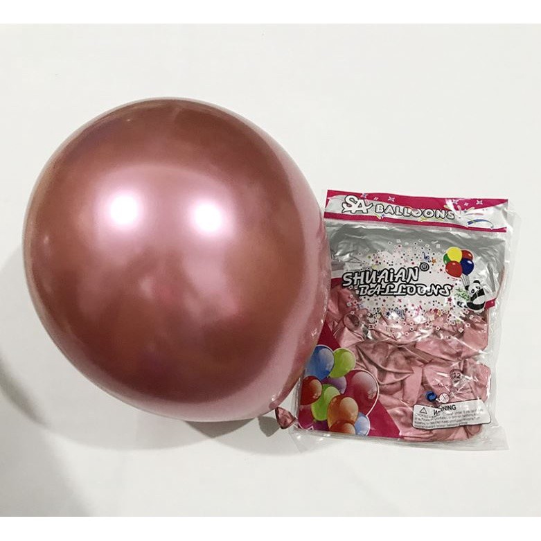 100Pcs 10 Inch Metallic Latex Balloons Thick Chrome Glossy Metal Pearl Balloon Globos for Party(1406L) - Image 14