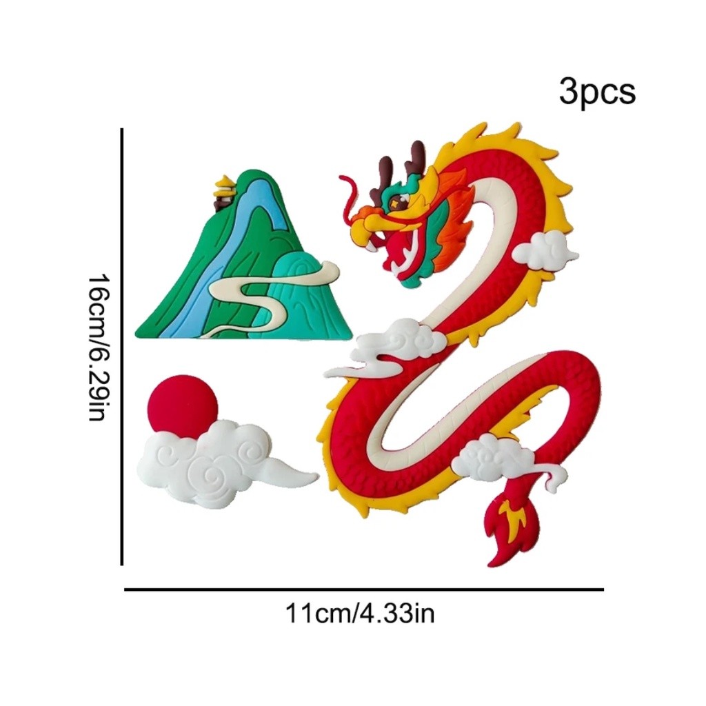 Stereoscopic Dragon Soft Rubber New Year Cake Topper Party Supplies Winter Festival Cake Plugin龙在天软胶蛋糕摆件(471L) - Image 7