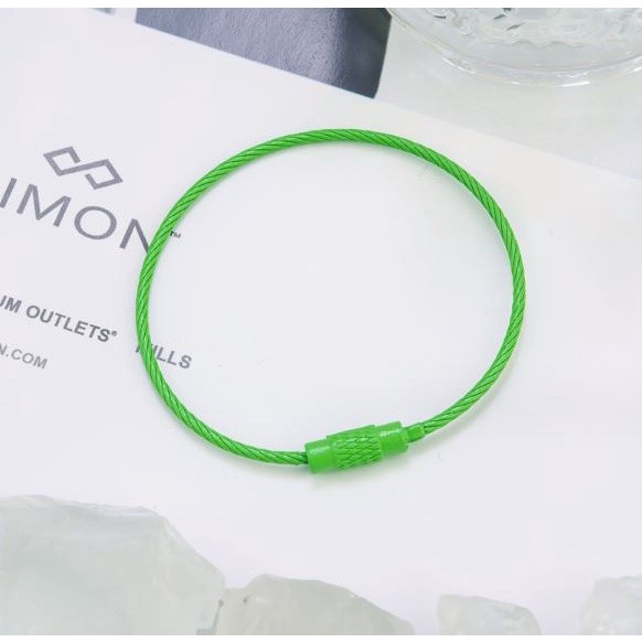 1pc Colorful Stainless Steel Wire Keychain Cable Loop Screw Lock Rope Key Holder Keyring Key Chain Rings Tool(2498L) - Image 20