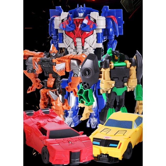 New Transforming Robot Dinosaur Car Deformation Car Toys Inertial Sliding Car Automatic Transform Toy 变形机器人(2414L)