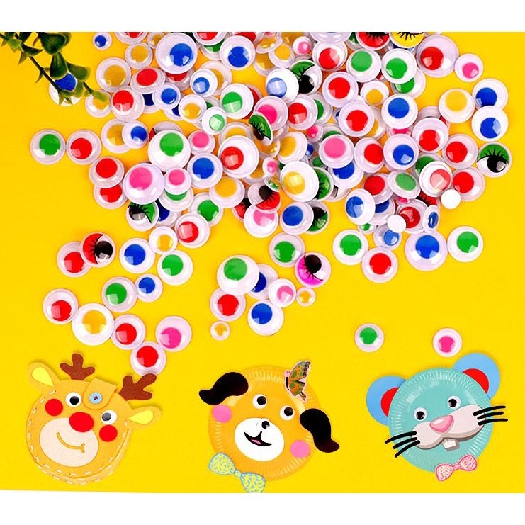 8-24mm Googly Eyes Self-adhesive Plastic Eyelash Eye Wobbly Googly Eyes DIY Sewing Crafts scrapbooking(1169L) - Image 4
