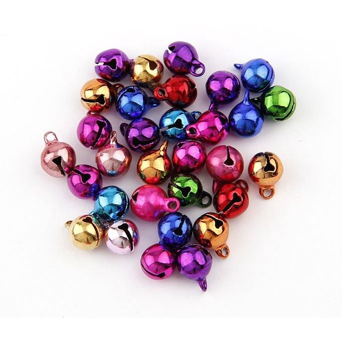 6/10/12/14mm Colorful Metal Jingle Bells Loose Beads Festival Party Decoration/Pet Christmas Tree DIY Crafts(1501L) - Image 9