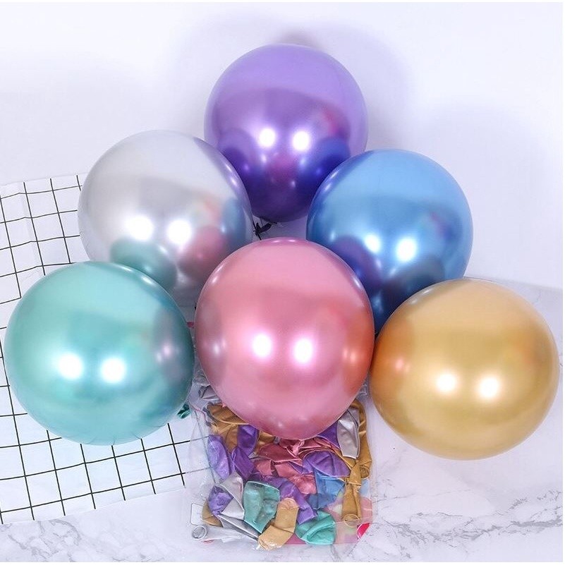10Pcs 10 Inch Metallic Latex Balloons Thick Chrome Glossy Metal Pearl Balloon Globos for Party(1405L) - Image 11