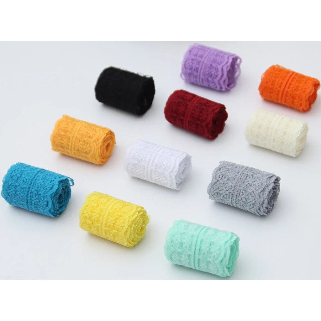 1y 4.5cm Lace Ribbon Lace Trim Fabric Rustic Wedding Decoration Handcrafted Embroidered Sewing Clothes Dress(1887L) - Image 8