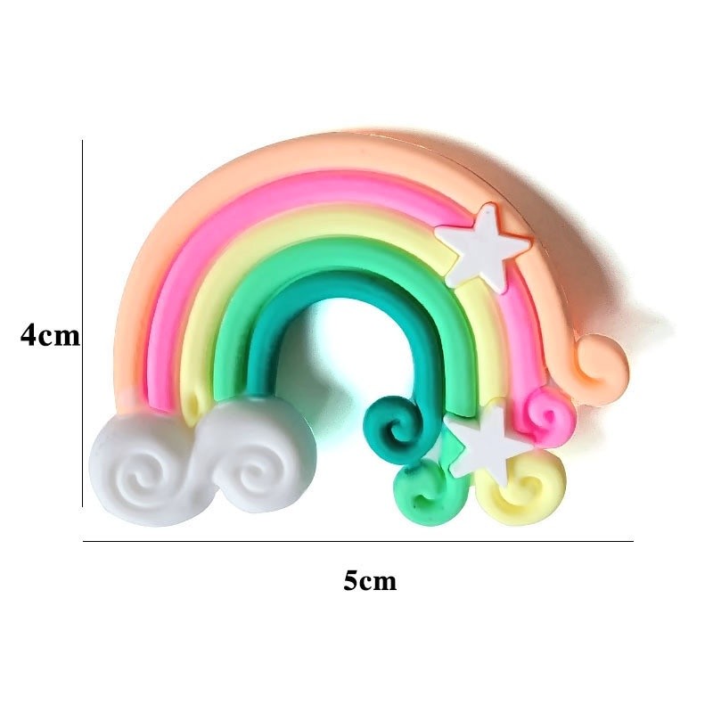 Mini Cute Rainbow/beauty girl taking balloon Cake Topper Unicorn Birthday Party Supplies Gift Rainbow Cake Topper(1251L) - Image 10