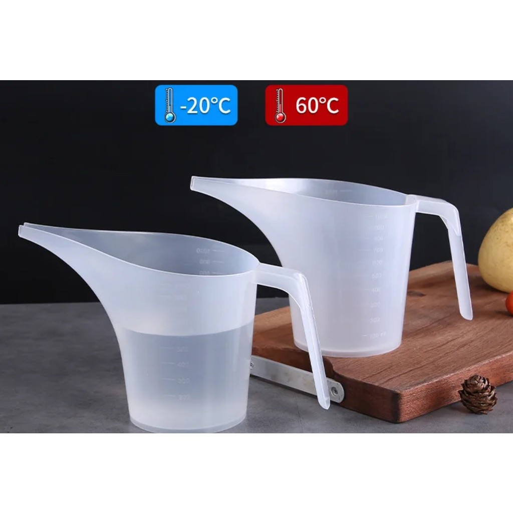 1pc 1000ML Tip Mouth Measuring Cups Plastic Graduated Funnel Pitcher Jug Long Spout Liquid 长嘴量杯带刻度厨房烘焙工具(2716L) - Image 8