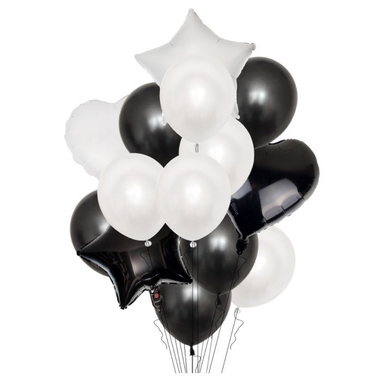 14pcs Foil Balloons Set 18inch Star Heart 12inch Latex Balloon Happy Birthday Party Decoration Wedding(1079L) - Image 10