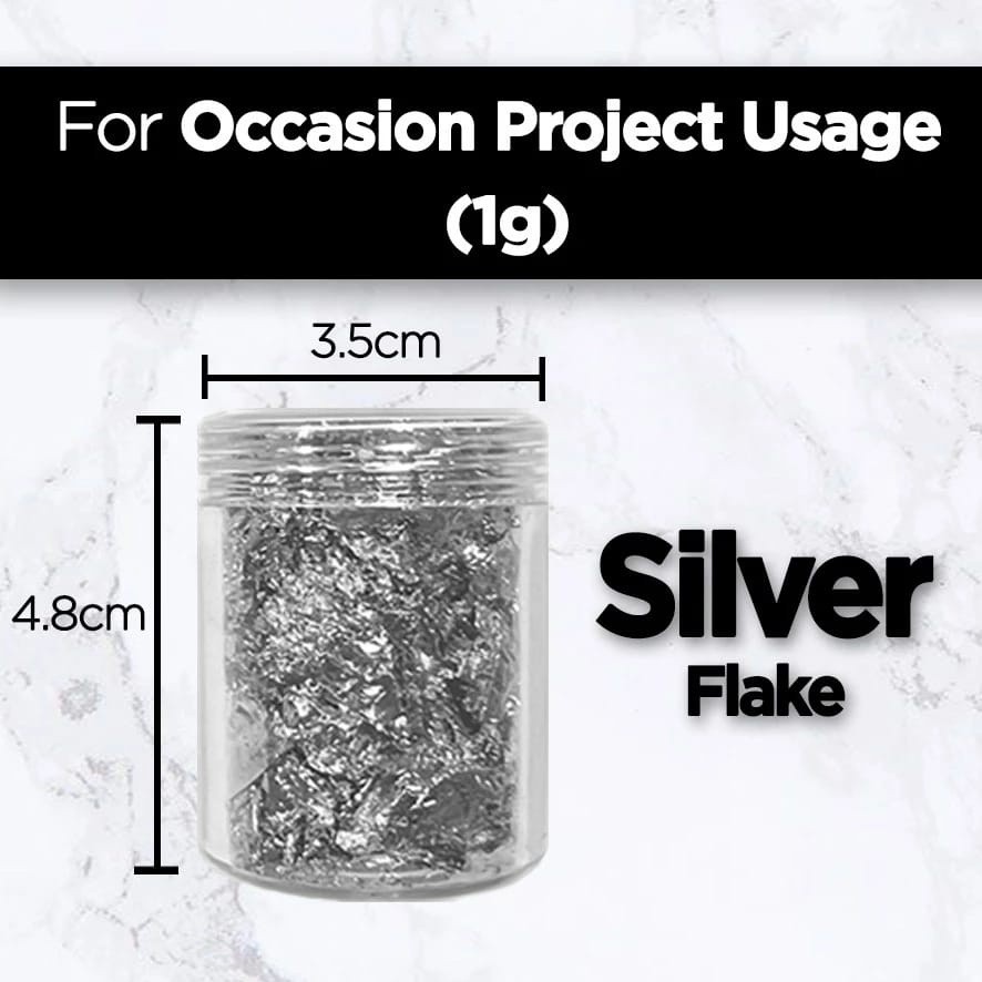 Millusion 24K Edible Gold Silver Flake Leaf Cake Decoration Baking Decoration Cake Kek Food Deco Kek Hiasan食用装饰金箔(2619L) - Image 7