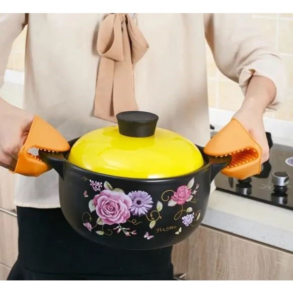 1pc Oven Mitts Silicone Anti-scald Pot Holder Potholders Microwave Oven Gloves for Baking Kitchen Tools (2755L) - Image 5