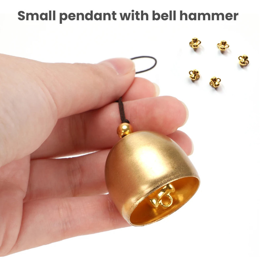Mini Brass Bell Christmas Metal Pendant Door Bell Diy Craft Wind Chime Brass Bell Decorations Accessories黄铜迷你铃铛(2784L) - Image 6