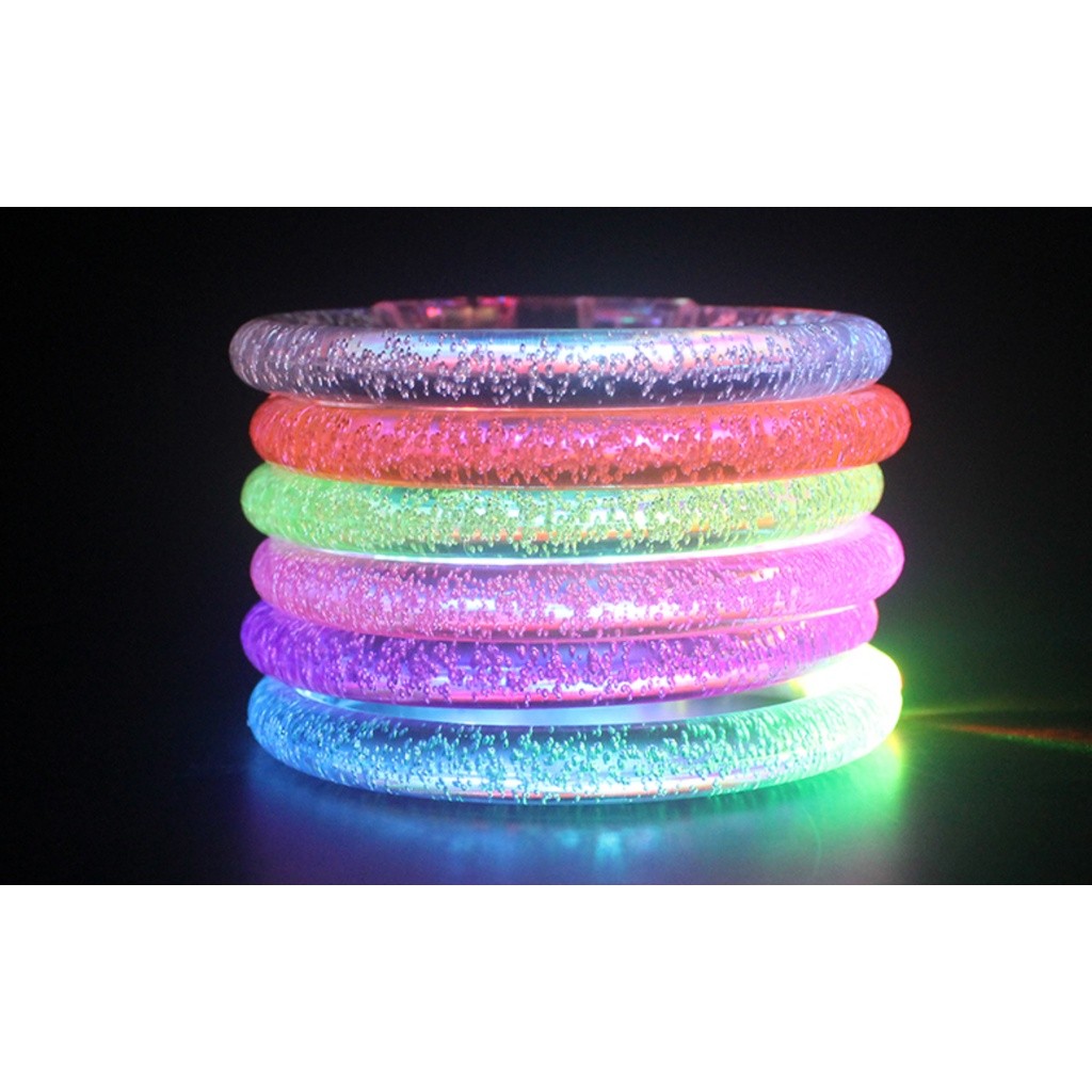 1pcs LED Luminous Bracelet Colorful Neon Flashing Bangle Glow In Dark Party Supplies Wedding Birthday(1897L) - Image 16