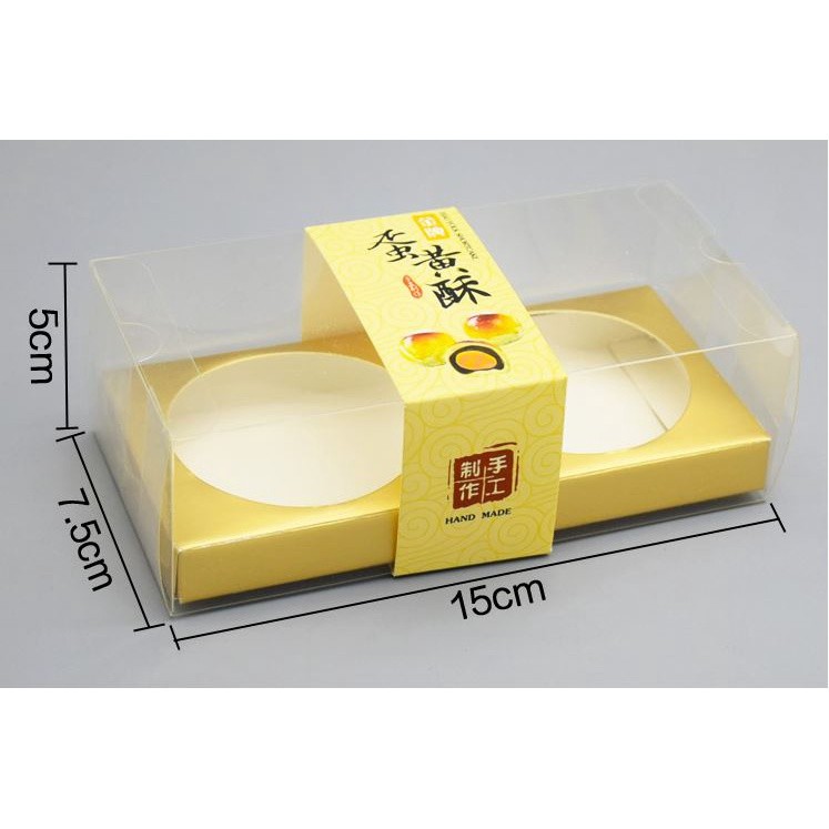 Rectangle Plastic Moon Cake Box Egg-Yolk Puff Container Transparent Moon Cake Box Packaging Tray Boxes Holder(1440L) - Image 3