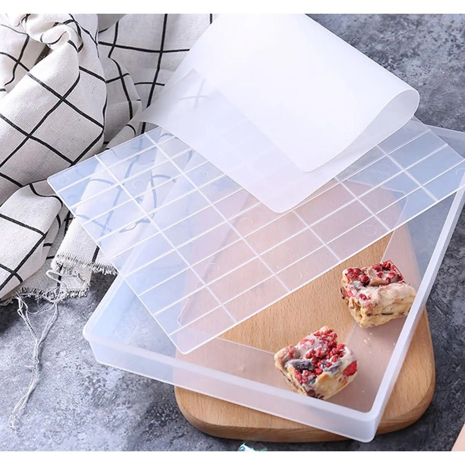 Nougat Dish Tools Set Handmade Snowflake Crisp Making Cutting Mold Plate Non-Stick Baking Diy Kitchen 雪花酥模具(2734L) - Image 4