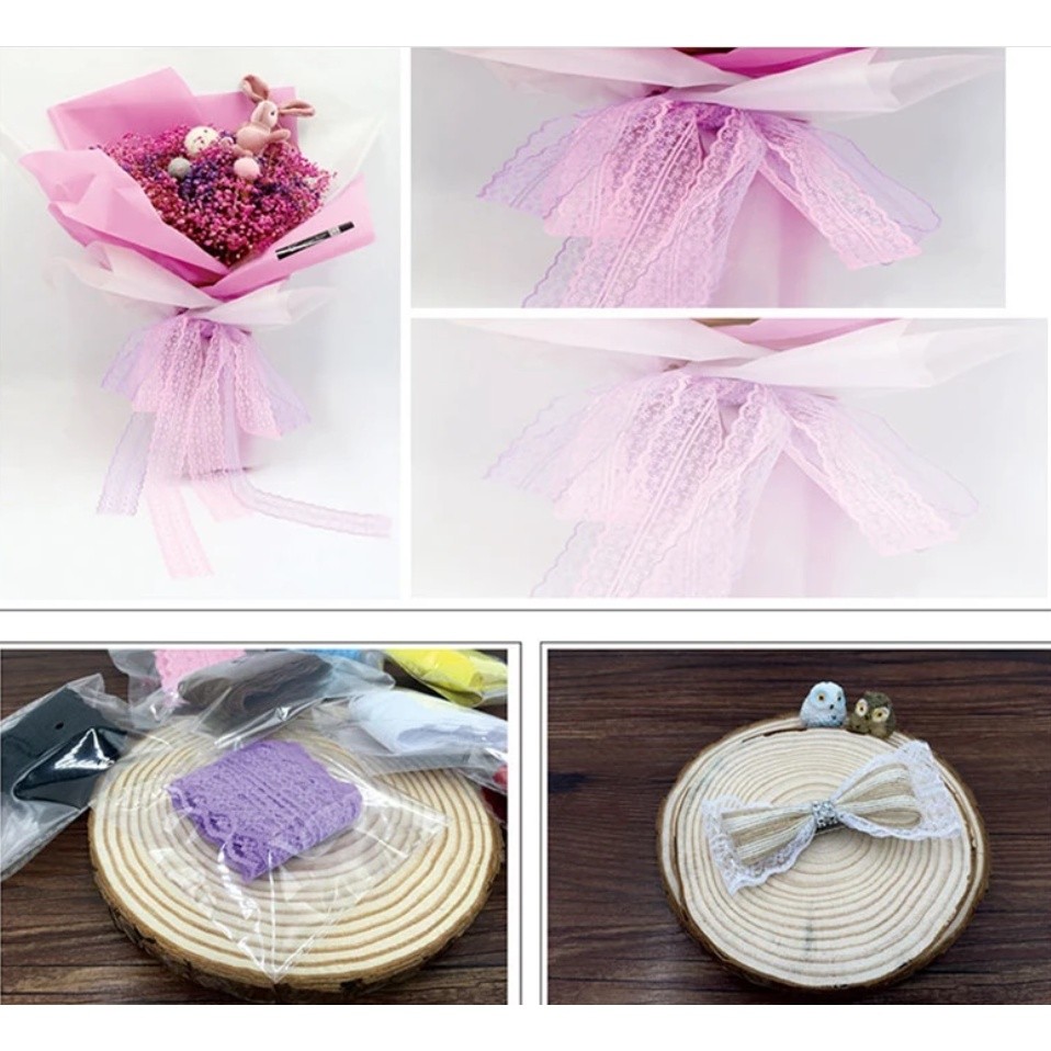 1y 4.5cm Lace Ribbon Lace Trim Fabric Rustic Wedding Decoration Handcrafted Embroidered Sewing Clothes Dress(1887L) - Image 6