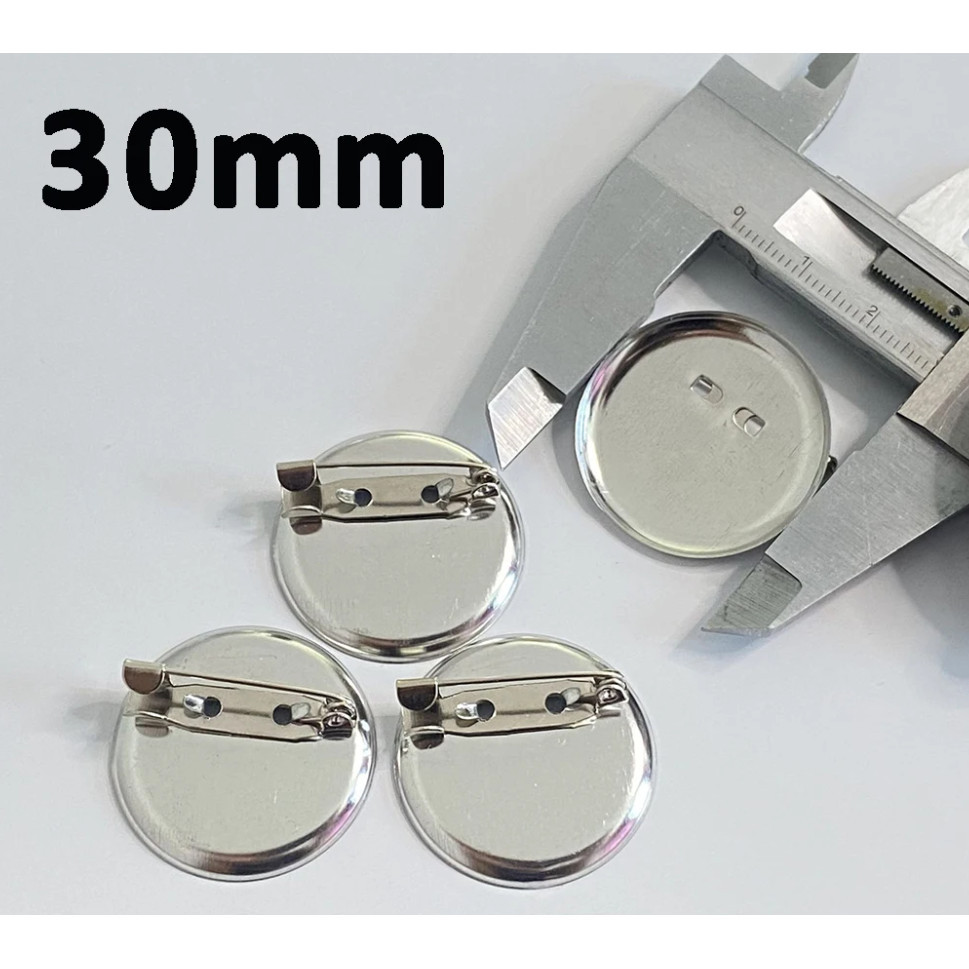 10pcs Metal Brooch Clasps Pin Disk Pad Bezel 2cm~3cm Blanks Cabochon Base Trays with Pin Clip 形金属胸针(340L) - Image 10