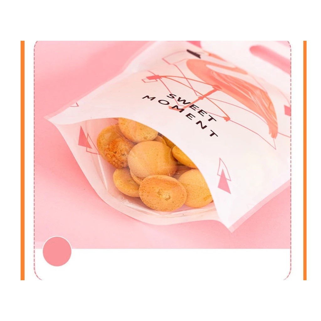5Pcs Plastic Stand-Up Nougat Snow Flakes Zipper Ziplock Bag Food Packaging New Year Beef Biscuits Candy Hand Bags(1275L) - Image 5